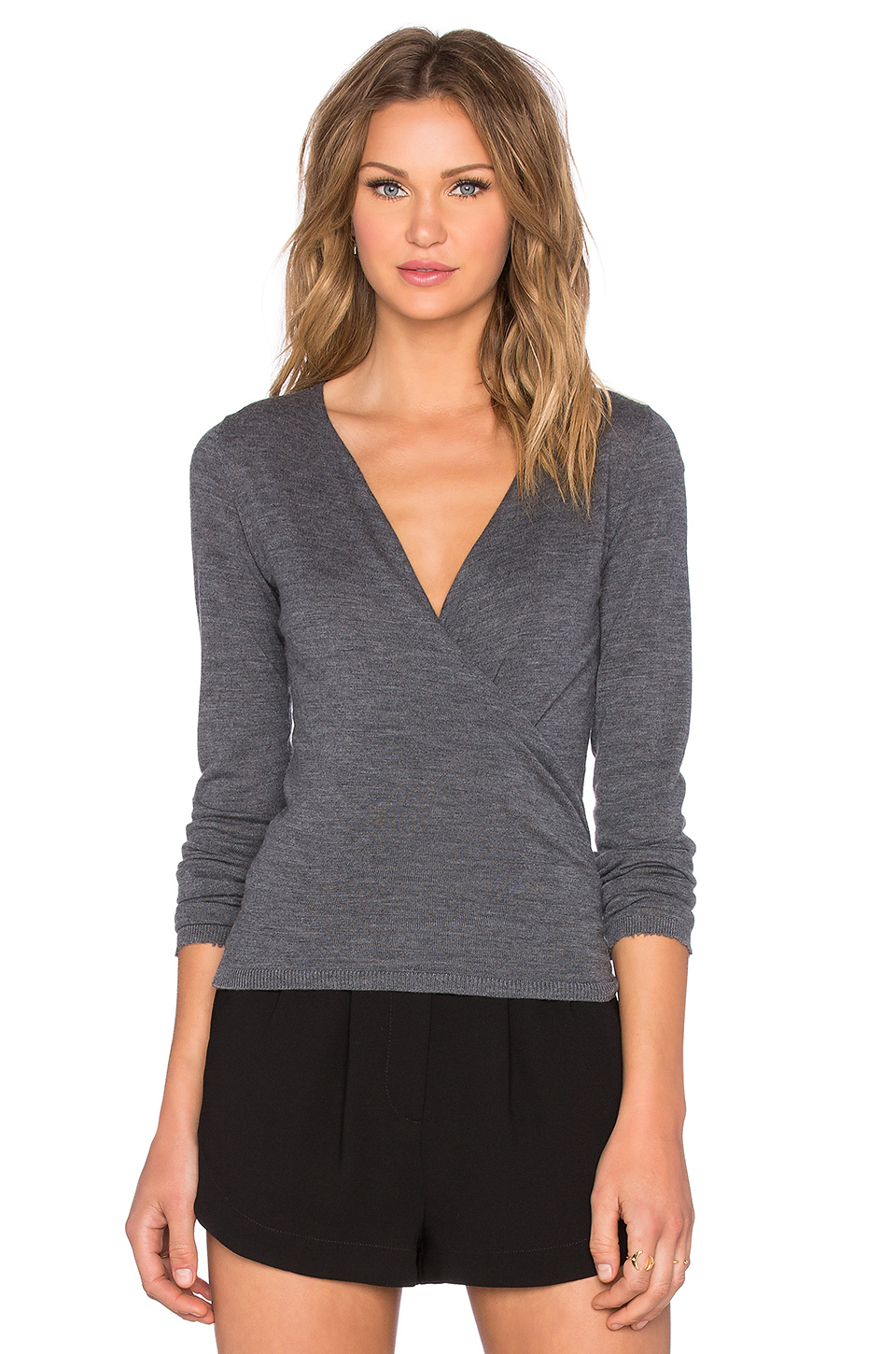 drape front wrap cardigan sweaters top